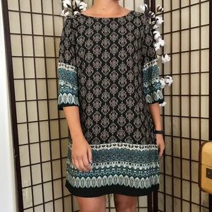 Patterned Shift Dress